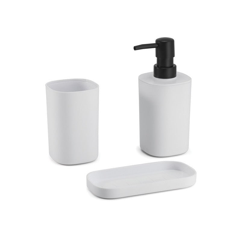 Set 3 accessori da bagno LONA Bianco – MSV