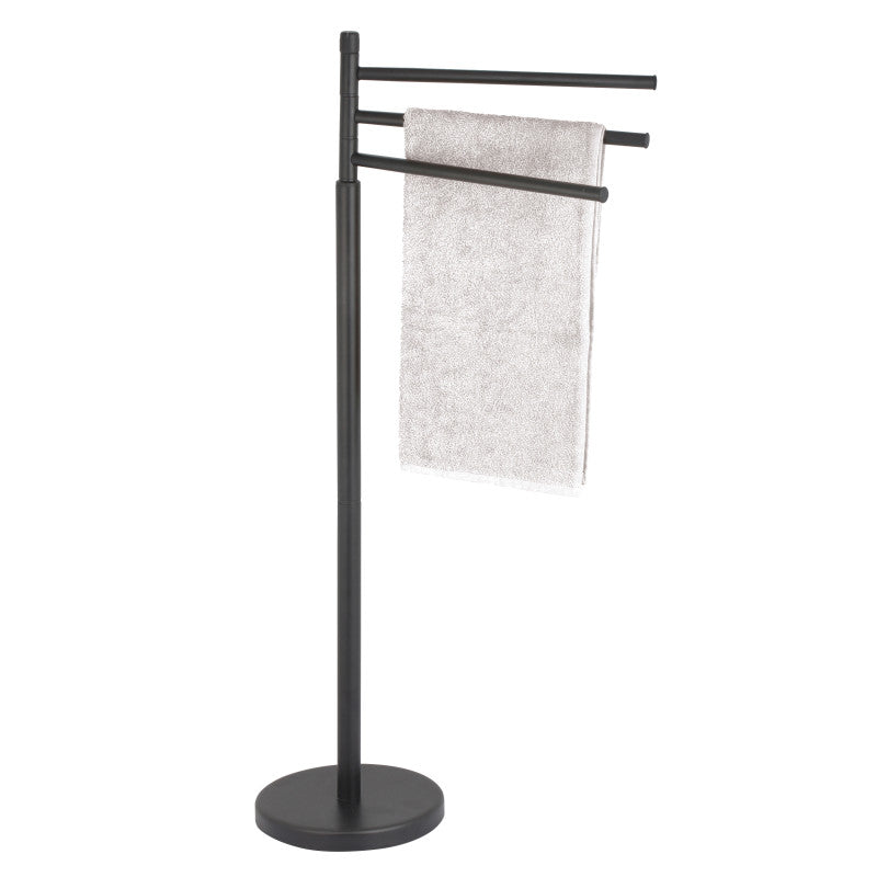 Porta asciugamani 3 rami ELLA – MSV (Nero opaco)
