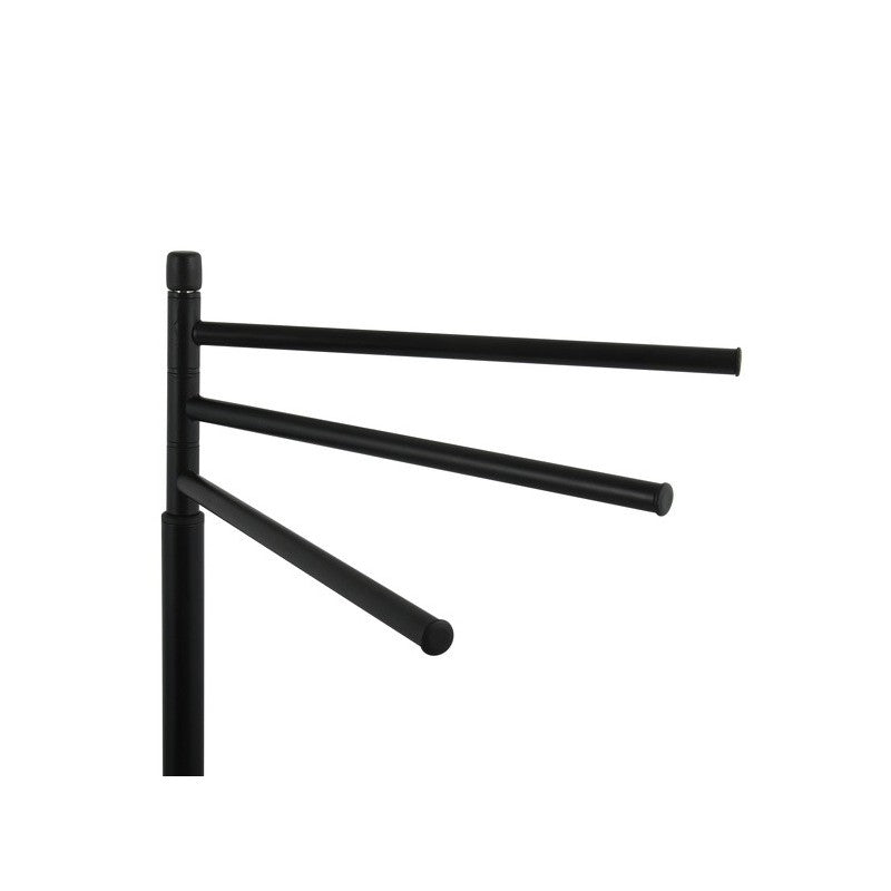Porta asciugamani 3 rami ELLA – MSV (Nero opaco)