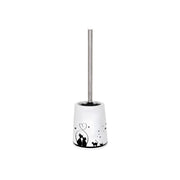 Scopino WC con supporto in ceramica MSV GATITOS – Bianco