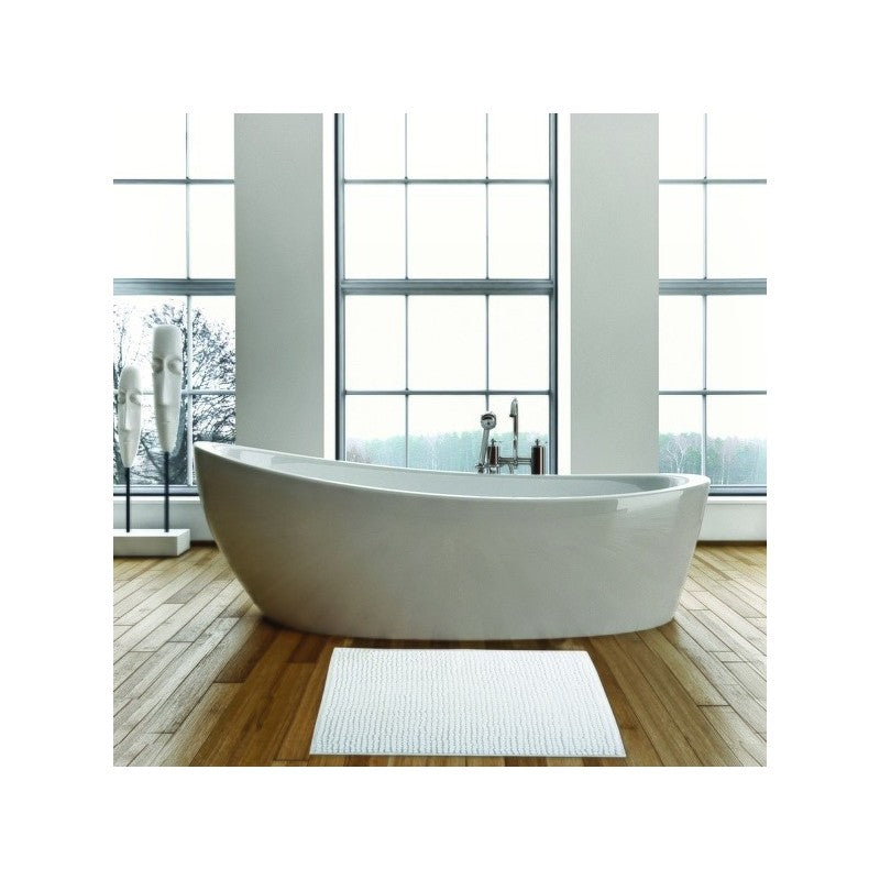 Tappetino da bagno in ciniglia microfibra 40x60 cm – Bianco (MSV)
