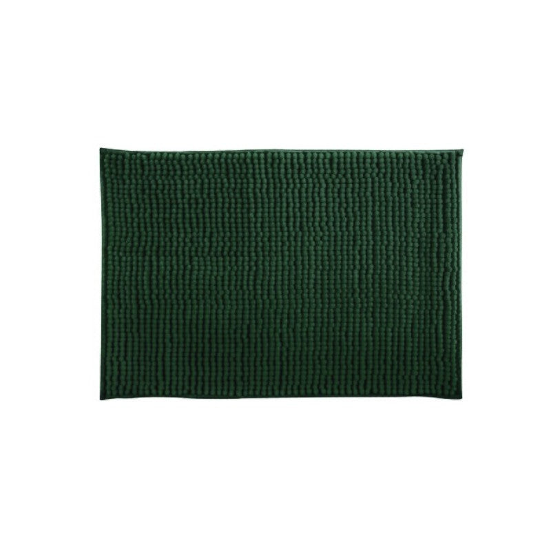 Tappetino da Bagno in Microfibra Ciniglia 60x90 cm – Verde Scuro Antiscivolo