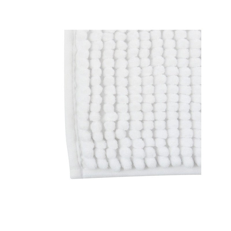 Tappetino da bagno CINIGLIA in microfibra 60x90 cm – Bianco MSV