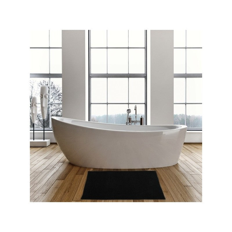 Tappetino da bagno in microfibra CINIGLIA MSV 40x60 cm – Nero