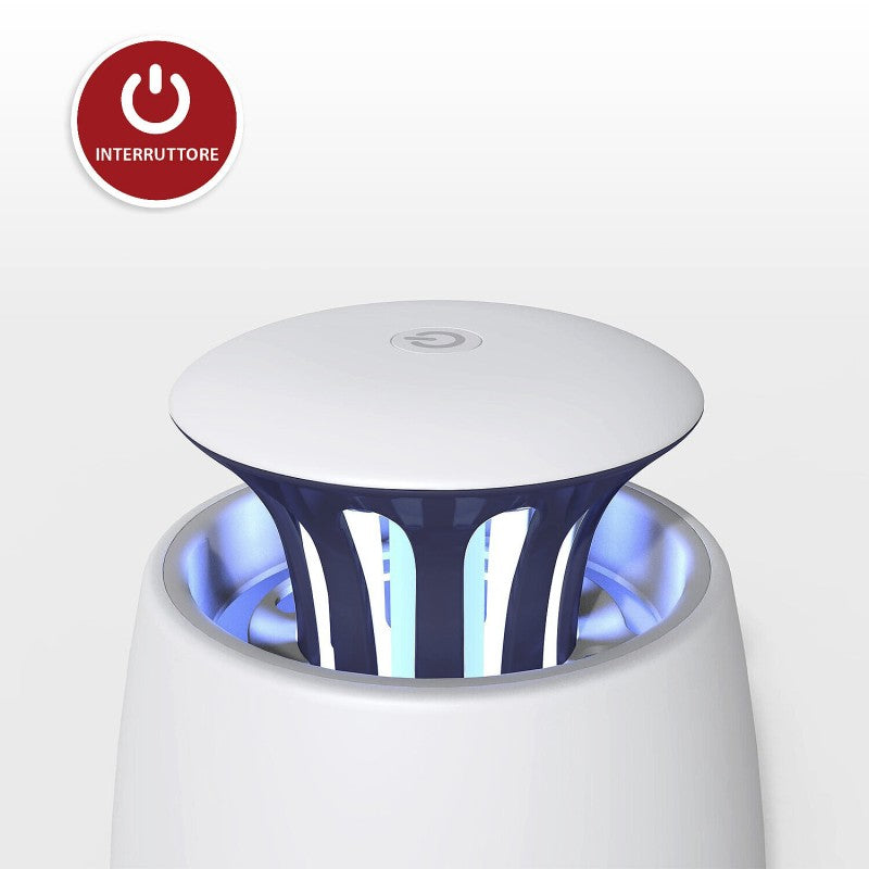 Velamp SLURP Zanzariera Elettrica ad Aspirazione UV LED 5W – Uso Interno