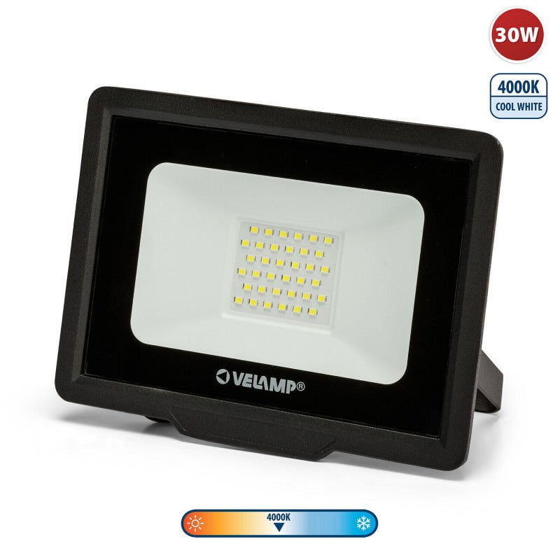 Velamp PADLIGHT5 - Faretto LED da Esterno IP65 4000K Nero