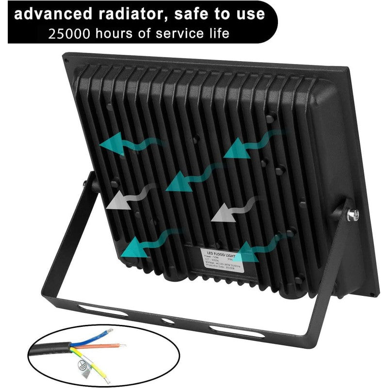 Velamp PADLIGHT5 - Faretto LED da Esterno IP65 4000K Nero