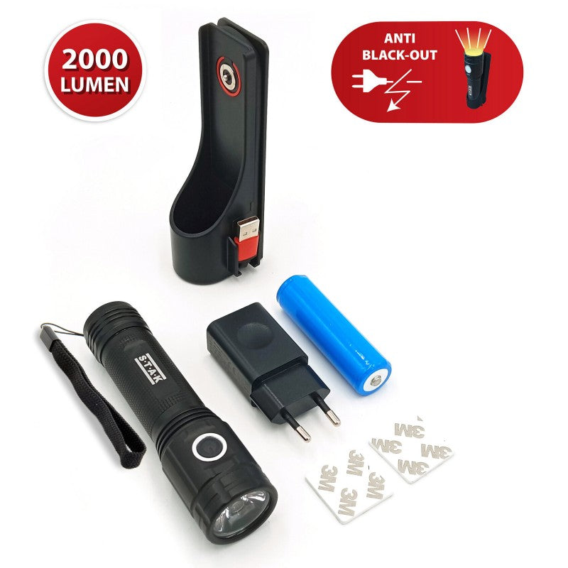 Velamp Stak Sturm - Torcia LED 20W anti black-out