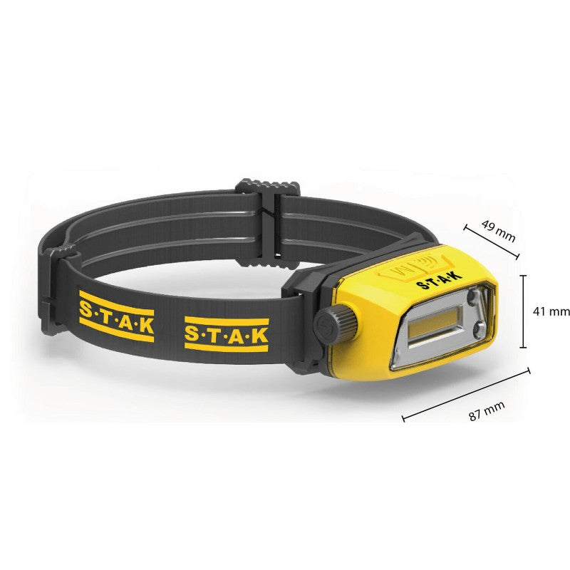 Velamp Stak Laser - Lampada da testa professionale ricaricabile LED 300 lumen Contactless