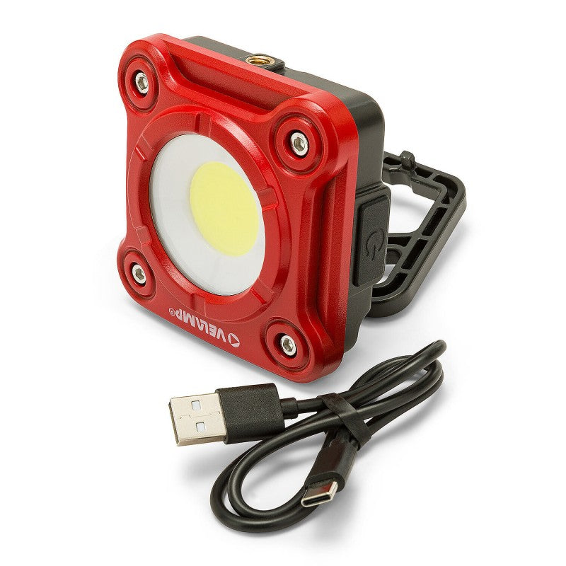 Velamp Fargo - Lampada da Lavoro LED COB Ricaricabile 10W 1000 Lumen
