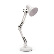 Velamp Charleston XL - Lampada da tavolo bianca con attacco E27