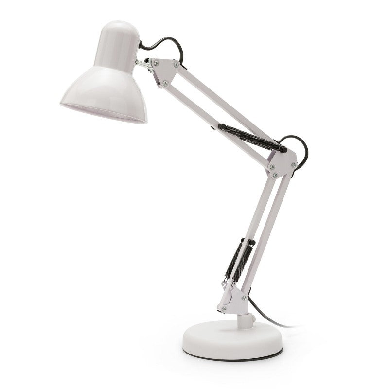 Velamp Charleston XL - Lampada da tavolo bianca con attacco E27