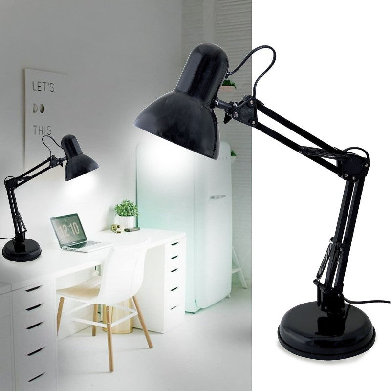 Velamp Charleston XL - Lampada da tavolo bianca con attacco E27