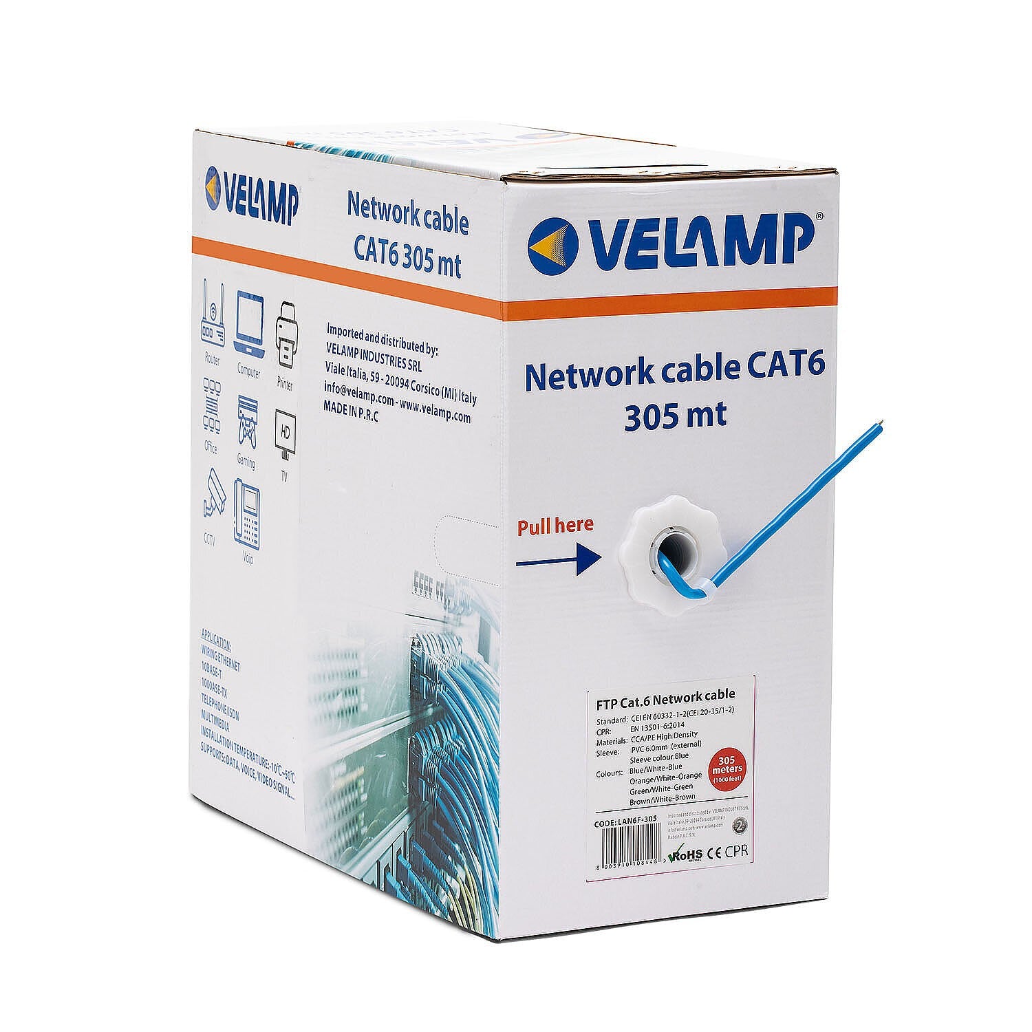 Velamp Cavo di rete CAT6