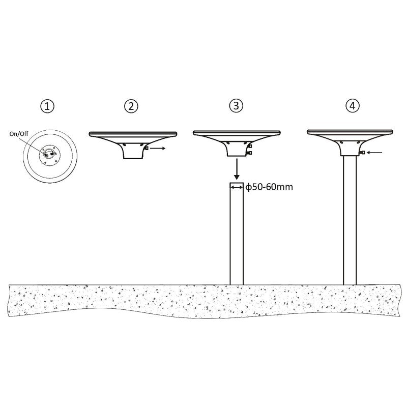Velamp Spielberg - Lampione LED Solare 2300 Lumen IP65 da Palo