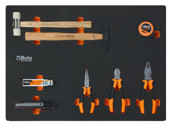 Beta Worker C04BOX Orange – Carrello 6 cassetti con assortimento 150 utensili