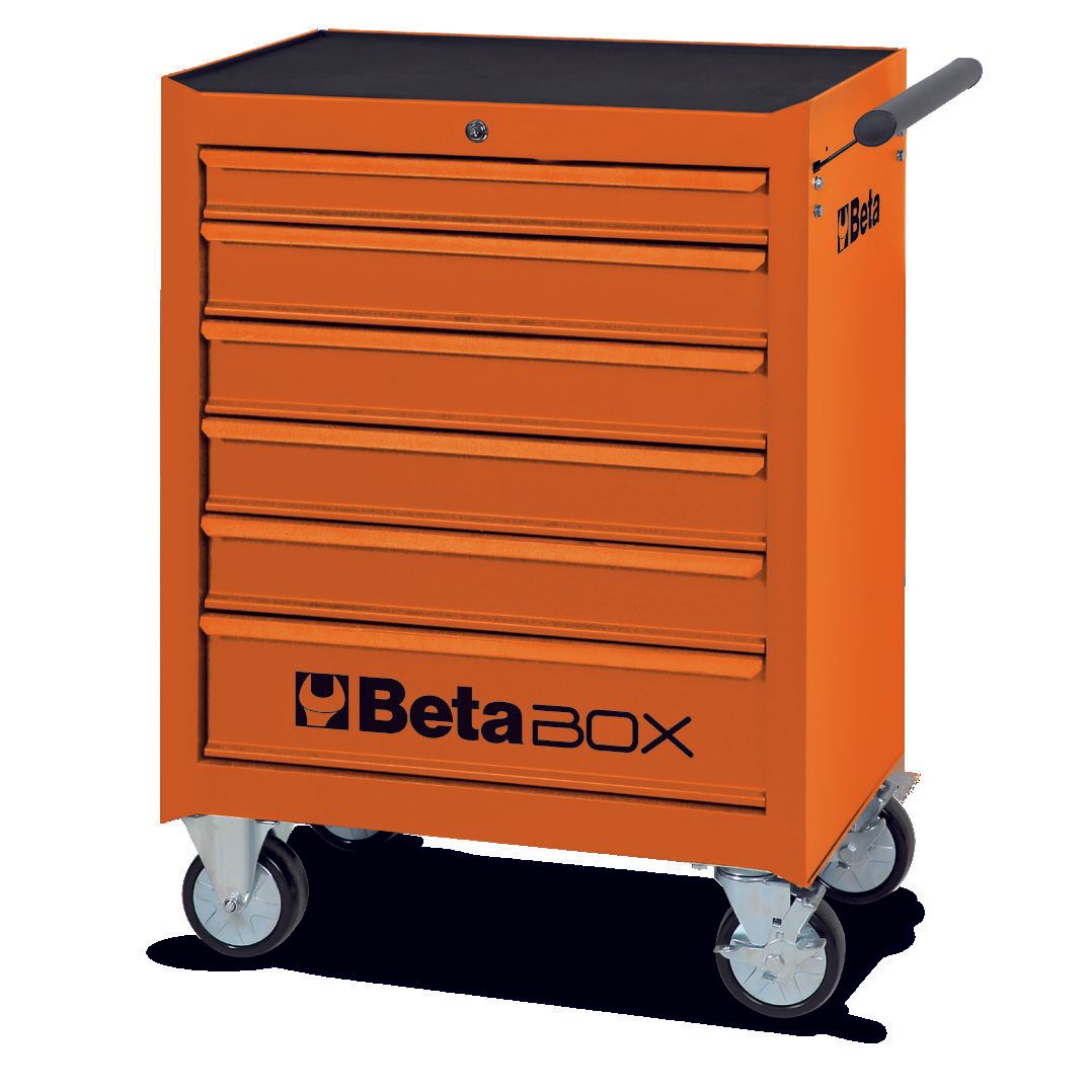 Beta Worker C04BOX Orange – Carrello 6 cassetti con assortimento 150 utensili