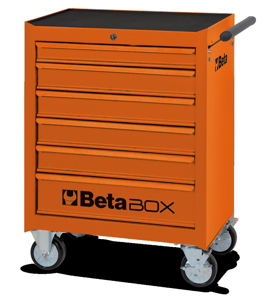 Beta Worker C04BOX Orange – Carrello 6 cassetti con assortimento 150 utensili