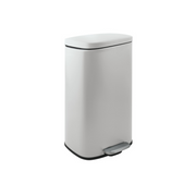 Pattumiera da cucina a pedale AKIRA 30L – Bianco Opaco (Spirella)