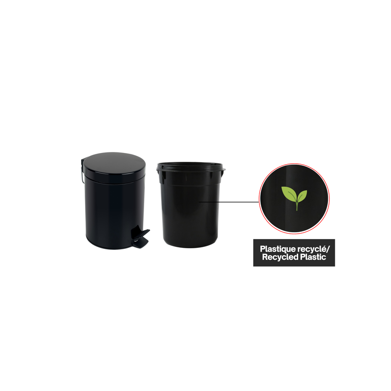 Pattumiera a pedale SYDNEY 3L Nero – Spirella